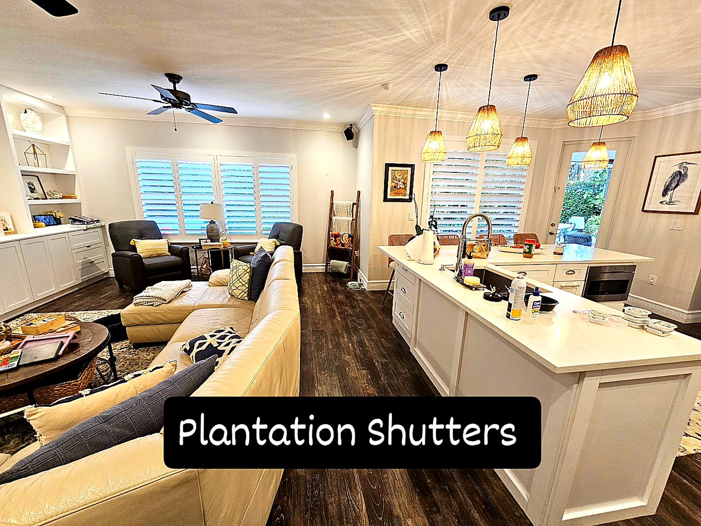 Custom window treatment installation
